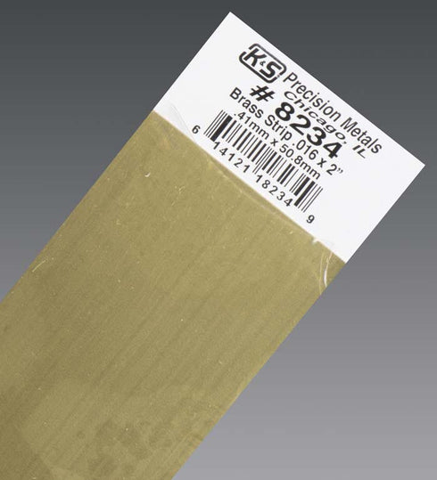 #8234 BRASS STRIPS .016X2"